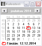 Calendar-ikkuna